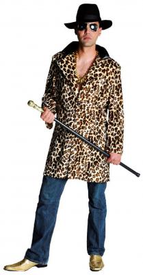 M211216 Herren Gangster-Prollo Jacke-Mantel-Kostüm Leoparden Look - 0
