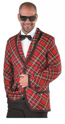 M215247 Herren Sakko Karo rot Discoanzug Partyanzug - 0
