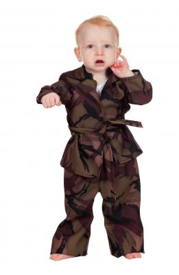 W3544 Soldat camouflage-grün Baby-Kleinkinderkostüm - 0