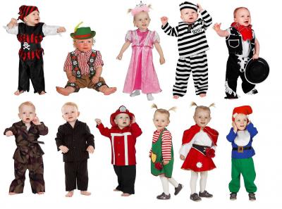 W3623 rot-weiß Rotkäppchen Baby-Kleinkinder-Kostüm - 1