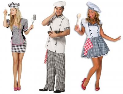 W4488 schwarz-weiß Damen Köchin Köchinkostüm - 3