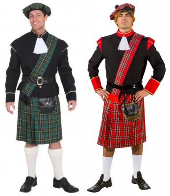 O780 Herren Schotte rot Schottenkostüm - 1