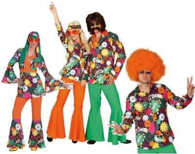 O7331 Hippie Kostüm Anzug Hippieanzug Partyanzug Herren - 1