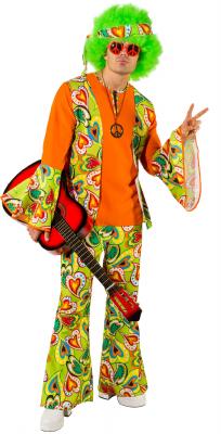 O7229 Herren Hippy Kostüm Hippyanzug - 0