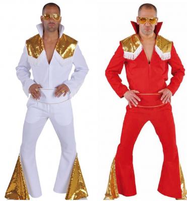 M212235-7-A rot-gold Herren Disco Anzug Rockstar - 1