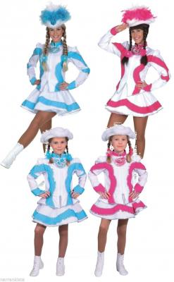 O5194 türkis-weiß Kinder Funkemariechen-Tanzmariechen Kostüm-Uniform - 1