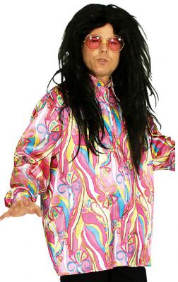 K31292403-A pink-bunt Herren Hippie Hemd Discohemd - 0