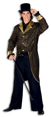 L3300172-A Herren Pailletten Frack schwarz-gold