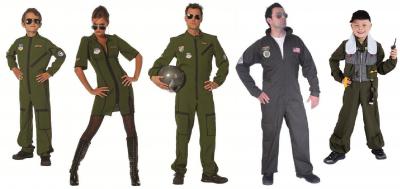 W5109 grün Herren Kampfpilot Jetpilot Overall - 1