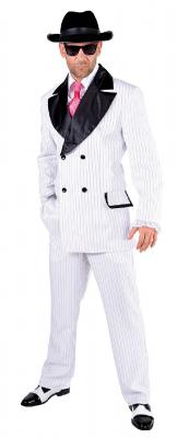 M217206 weiß Herren Gangster-Mafia-Ganoven Kostüm - 0