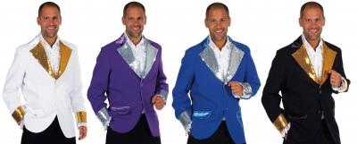 M210234-10 lila Herren Pailletten Jackett Discojacke - 1