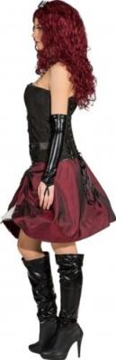 O9507 weinrot Damen Reifrock Steampunkrock Rock - 1