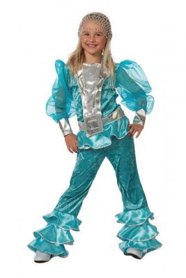 W3149B türkis Kinder Disco Anzug Disco Queen - 0
