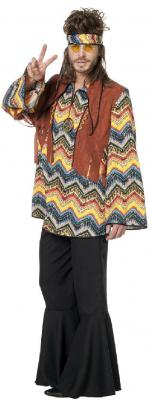 W5234 bunt Herren Hippy Hemd Partyhemd - 0