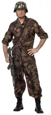W5104 camouflage Herren Soldatenkostüm Armeekostüm - 0