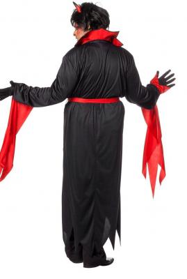 W5869 schwarz-rot Herren Vampirkostüm Teufel - 3