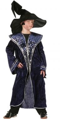 W3547 blau Jungen Zauberermantel  Magierkostüm - 0