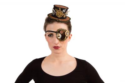 Oh5689 Augenklappe Zeitreise-Steampunk