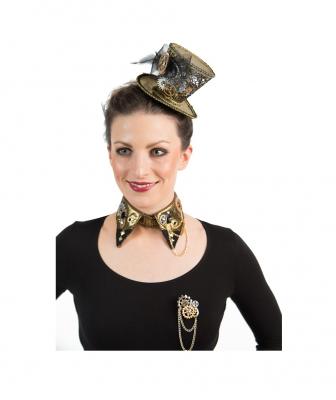 Oh5932 Metallic Kragen gold Zeitreise-Steampunk