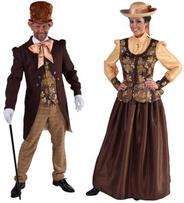 M216171 braun Damen Rokoko Kostüm Viktorianische Dame - 1