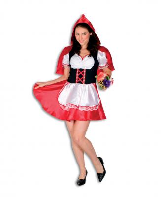 L3200490 schwarz-rot-weiß  Damen Rotkäppchen Kleid Rotkäpchen Kostüm - 3