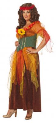 W4325 Herbstfarben Damen Wald Fee Feenkleid - 0