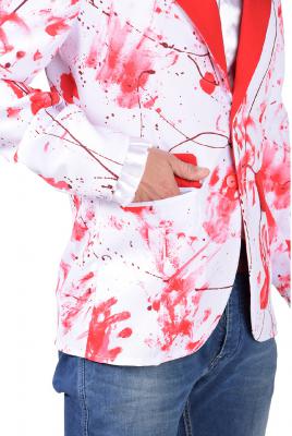 M218261-XXL weiß-rot Herren blutiges Sakko Jackett Dokter Zombie Kostüm Gr.XXL - 2