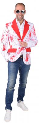 M218261-M weiß-rot Herren blutiges Sakko Jackett Dokter Zombie Kostüm Gr.M - 1