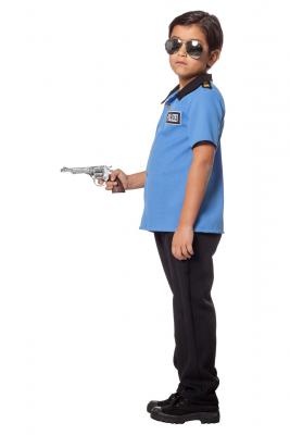 W3419-104 blau-schwarz Kinder Polizist Polizeikostüm Gr.104 - 1
