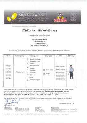 O5209 blau Kinder Polizeikostüm Polizeiuniform - 1