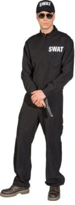 O7733 schwarz Herren Polizei Overall Policeanzug - 0