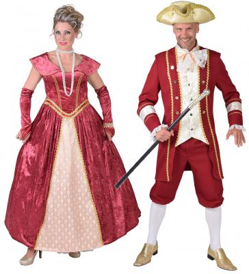M217110-8-S bordeaux Damen Rokoko Kleid Kostüm Marquisin Prinzessin Gr.S=36 - 1