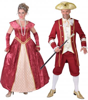 M217250-8 bordeaux Herren Marquis Kostüm Anzug - 1