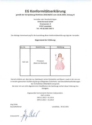 O569 rosa Kinder Prinzessin-Märchen Kleid - 1