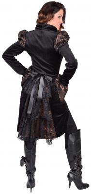 M218121-XXL schwarz Damen Rokoko Steampunk Jacke mit Spize Gr.XXL - 3