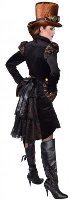 M218121-S schwarz Damen Rokoko Steampunk Jacke mit Spize Gr.S - 1