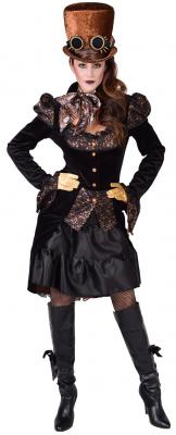 M218121 schwarz Damen Rokoko Steampunk Jacke mit Spize