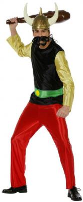 W5233 rot schwarz Herren Wikkinger Kostüm Gallier