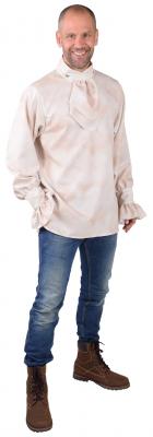 M218298-30-S creme Herren Piraten-Halloween-Mittelalter-Gothic Hemd mit Jabot Gr.S - 1