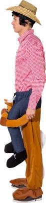 O7820-H-180-195 Pferd CARRY ME Huckepack trag mich Kostüm Gr.180 bis 195 cm Körpergröße - 1