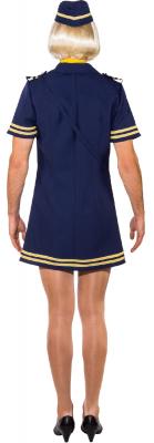 O7832 dunkelblau Herren Flugbegleiterin Stewardess Kleid - 2