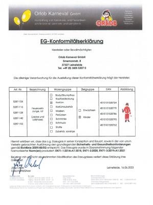 O5287 rot Kinder Junge Feuerwehr Kostüm Feuerwehrjunge Brandmeister - 3