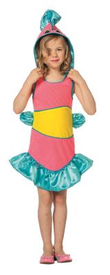 L3102291 bunt Kinder Clownfisch Fischkostüm - 0