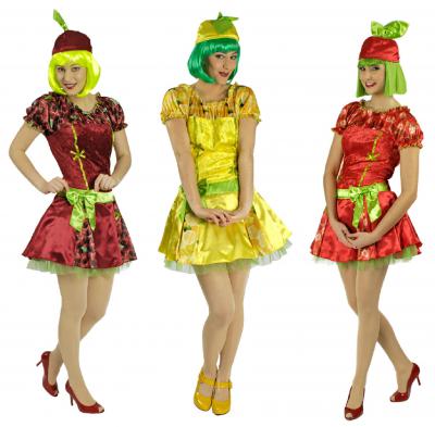 K31250775 rot-grün Damen bezaubernde Kirsche Kirschenkostüm Früchtekostüm - 1