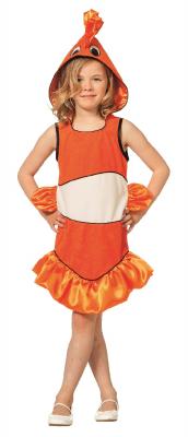 L3102290 orange-weiß Kinder Clownfisch Kostüm - 0