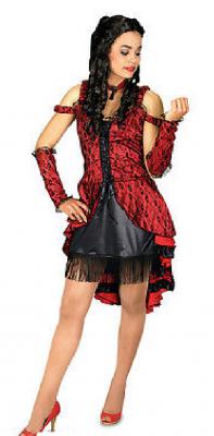 K31250579 rot-schwarz Damen Saloonlady Can Can - 0