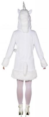 O9904-46-48 weiß Sexy Damen Einhorn Kleid Kostüm Gr.46-48 - 2