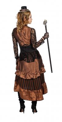 W4004-48 braun-schwarz Damen Rokoko Steampunk Burlesque Kleid Gr.48 - 2