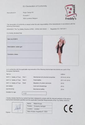 M212013 blau-rot Kinder Matrosin Matrosenkleid - 2