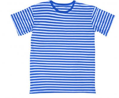 Ma23334 blau-weiß Ringel T-Sirt Kurzarm Marine Shirt - 0